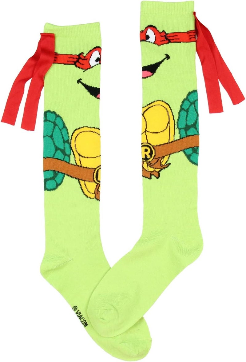 Bio World Teenage Mutant Ninja Turtles Character Mask Knee High Socks - Image 1